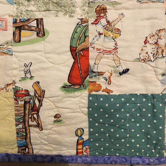 Handmade Baby Quilt 45x41 Patchwork - Picture 4 of 12